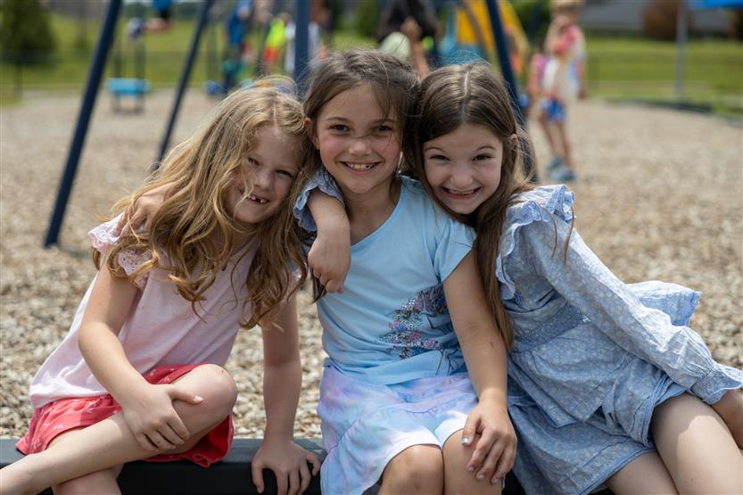Elementary students enjoy time outside